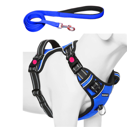 Dog Chest Belt with Leash , No Pull Adjustable Harness, Easy Control and Handle for Training