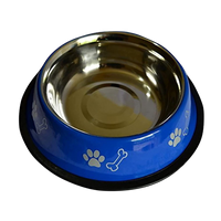 Stainless Steel Paw Bone Printed Food/Water Feeding Bowl for Dogs & Puppies