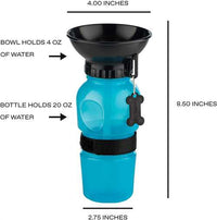 Pet Plastic Drinking Water Bowl Bottle (Assorted, Pack Of 1)