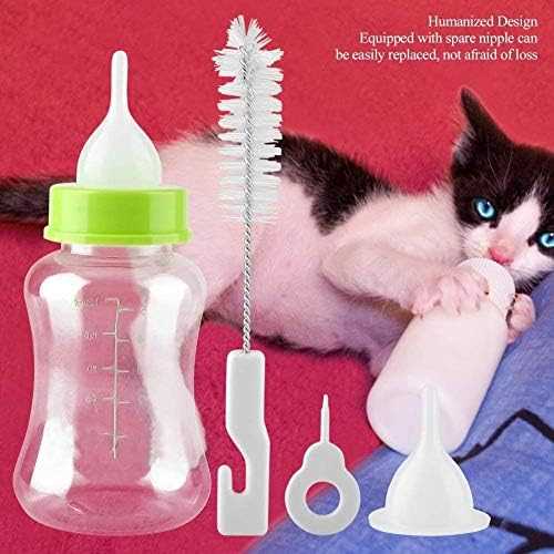 Pet Milk Feeder Silicone Bottle Set For Baby Dog & Cat (Assorted, 150ML)
