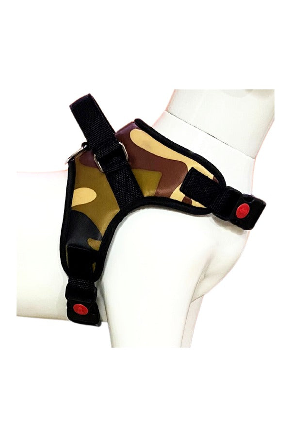 Dog Body Belt Harness, Choke-Free, Double Padded, Adjustable Neck and Chest Recommended for French Bulldog, Pug & Small Dog Breeds