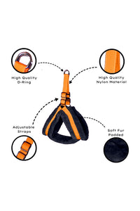 Nylon Dog Harness Soft Fur Padded With Adjustable Straps