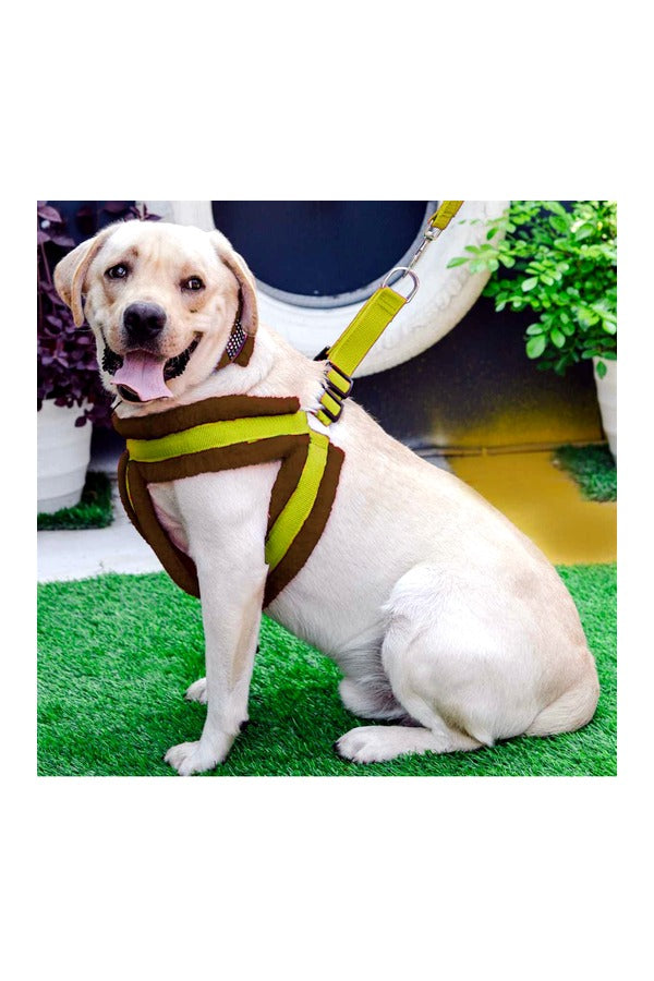 Nylon Dog Harness Soft Fur Padded With Adjustable Straps