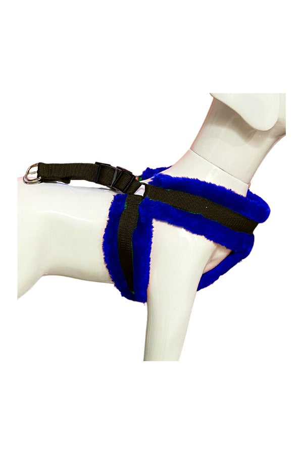 Nylon Dog Harness Soft Fur Padded With Adjustable Straps