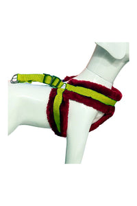 Nylon Dog Harness Soft Fur Padded With Adjustable Straps