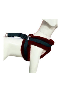 Nylon Dog Harness Soft Fur Padded With Adjustable Straps