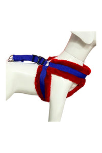 Nylon Dog Harness Soft Fur Padded With Adjustable Straps