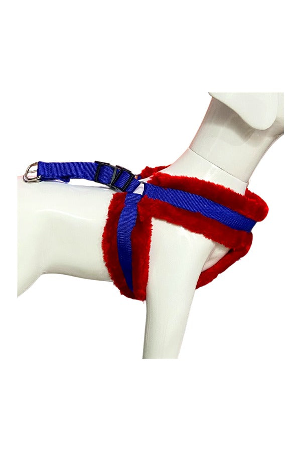 Nylon Dog Harness Soft Fur Padded With Adjustable Straps