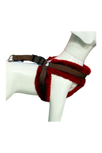 Nylon Dog Harness Soft Fur Padded With Adjustable Straps