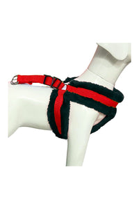 Nylon Dog Harness Soft Fur Padded With Adjustable Straps