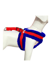 Nylon Dog Harness Soft Fur Padded With Adjustable Straps