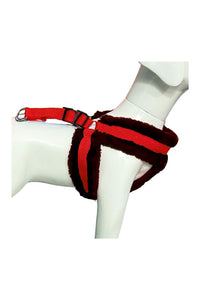 Nylon Dog Harness Soft Fur Padded With Adjustable Straps