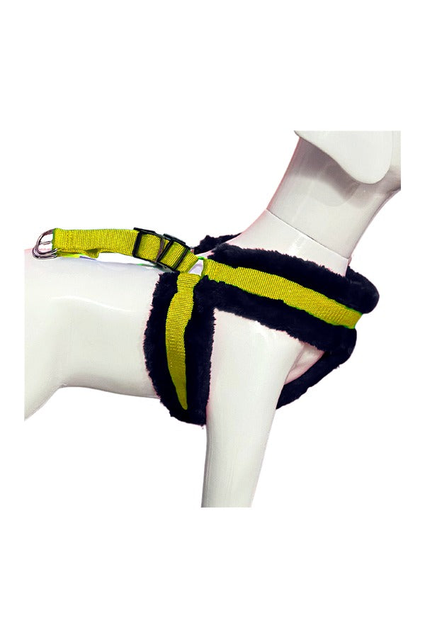 Nylon Dog Harness Soft Fur Padded With Adjustable Straps