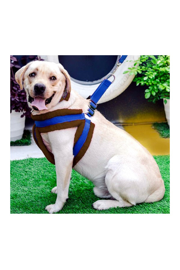 Nylon Dog Harness Soft Fur Padded With Adjustable Straps
