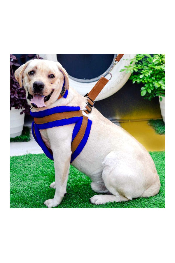 Nylon Dog Harness Soft Fur Padded With Adjustable Straps