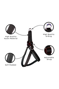 Nylon Dog Harness Soft Padded With Adjustable Straps (0.75 inch)