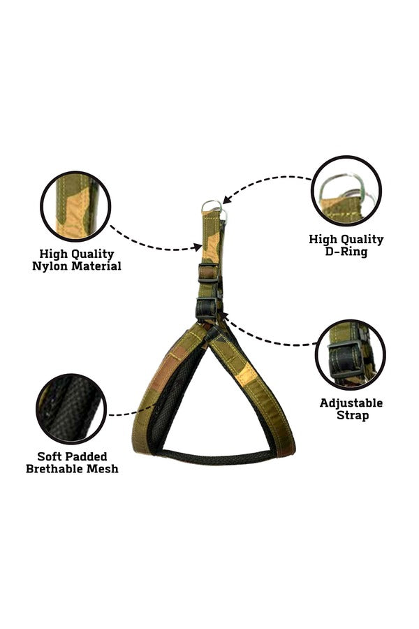 Nylon Dog Harness Soft Padded With Adjustable Straps (0.75 inch)
