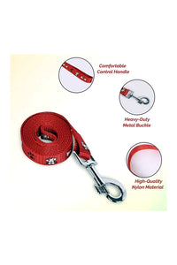 Puppy Harness, Leash Combo Set, Nylon Fabric, Adjustable Size, Bone Paw Printed (Recommended For 02-10 KG Puppy)