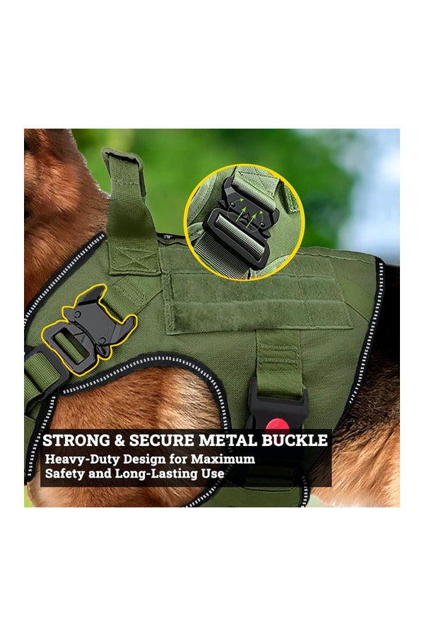 Tactical Dog Harness with Leash | Dog Training Belt | Adjustable Size