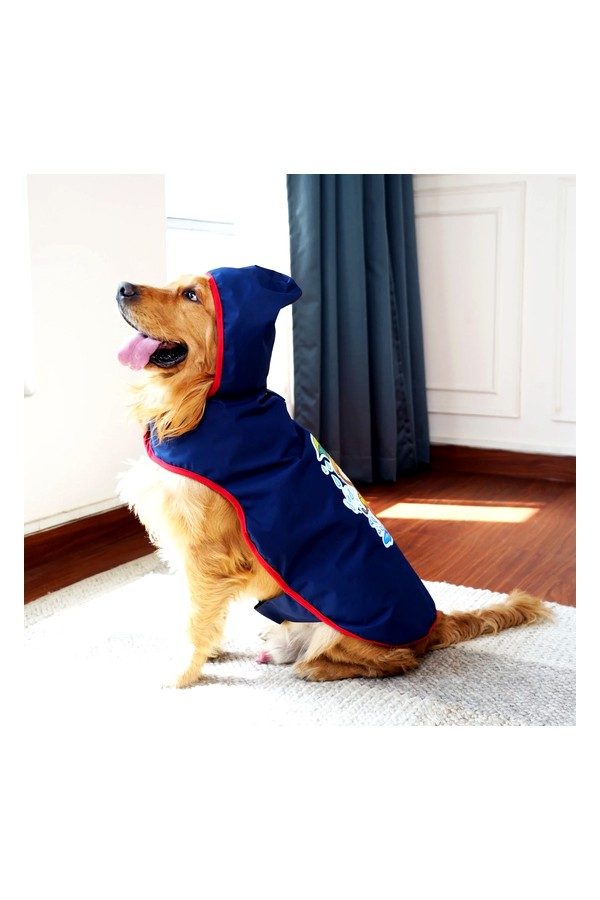 Happy Paws Printed Waterproof Dog Raincoat – Cartoon Monsoon Rain Jacket for Dogs