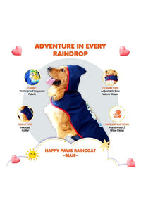Happy Paws Printed Waterproof Dog Raincoat – Cartoon Monsoon Rain Jacket for Dogs