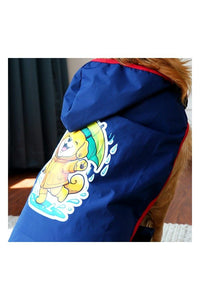 Happy Paws Printed Waterproof Dog Raincoat – Cartoon Monsoon Rain Jacket for Dogs