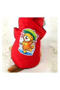 Happy Paws Printed Waterproof Dog Raincoat- Lightweight Cartoon Monsoon Jacket