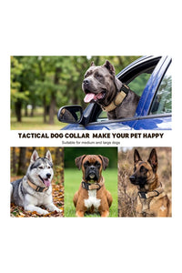 Tactical Dog Collar Belt for Medium Dogs | Adjustable Size | Heavy Duty Dog Training Collar with Soft Handle