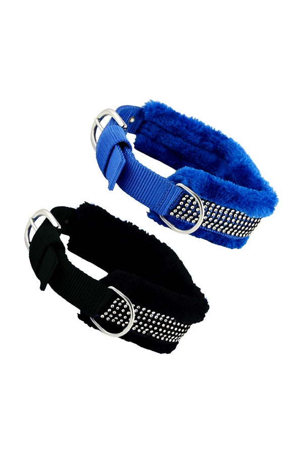 Dog Neck Fur Collar, Strong D-Ring, High-Quality, Adjustable Neck Length, Recommended For Pomeranian & Small Dog Breeds (Pack of 2)