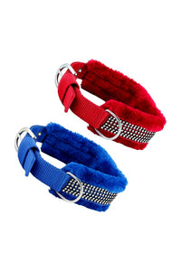 Dog Neck Fur Collar, Strong D-Ring, High-Quality, Adjustable Neck Length, Recommended For Pomeranian & Small Dog Breeds (Pack of 2)
