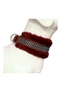 Dog Fur Collar, Good Quality Soft Fabric, Strong D-Ring, High-Quality, Adjustable Neck Length, Recommended for German shepherd, Rottweiler & Extra Large Breeds,