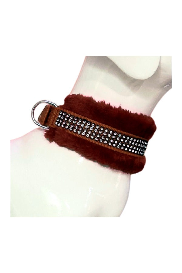 Dog Fur Collar, Good Quality Soft Fabric, Strong D-Ring, High-Quality, Adjustable Neck Length, Recommended for German shepherd, Rottweiler & Extra Large Breeds,