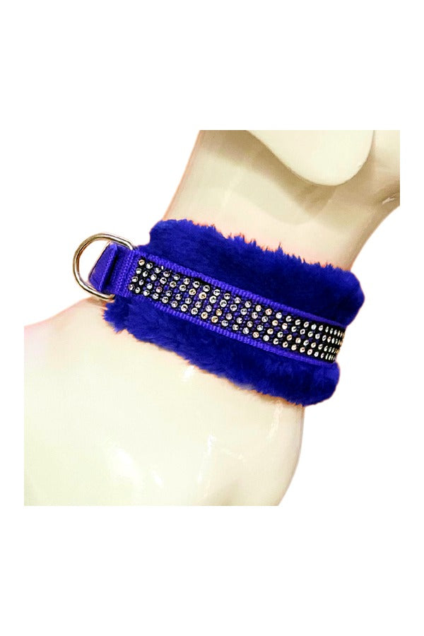 Dog Fur Collar, Good Quality Soft Fabric, Strong D-Ring, High-Quality, Adjustable Neck Length, Recommended for German shepherd, Rottweiler & Extra Large Breeds,