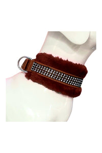 Dog Fur Collar, Good Quality Soft Fabric, Strong D-Ring, High-Quality, Adjustable Neck Length, Recommended for German shepherd, Rottweiler & Extra Large Breeds,