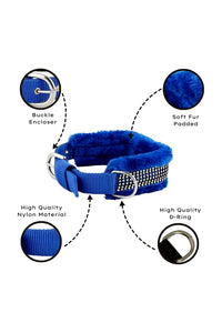 Dog Fur Collar, Good Quality Soft Fabric, Strong D-Ring, High-Quality, Adjustable Neck Length, Recommended for German shepherd, Rottweiler & Extra Large Breeds,