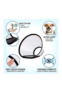 Pet E-Collar for Dogs & Cats | Adjustable Recovery Cone | Protective Collar to Stop Licking, Biting & Scratching