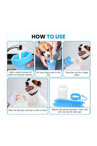 Foot Washing Cup, Pet Paw Cleaner Portable Dog Paw Washer with Soft Silicone Bristles for Quickly Cleaning Pets Muddy Feet (Assorted)