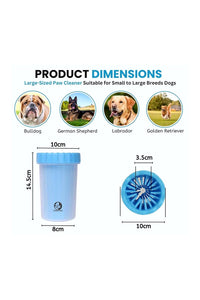 Foot Washing Cup, Pet Paw Cleaner Portable Dog Paw Washer with Soft Silicone Bristles for Quickly Cleaning Pets Muddy Feet (Assorted)