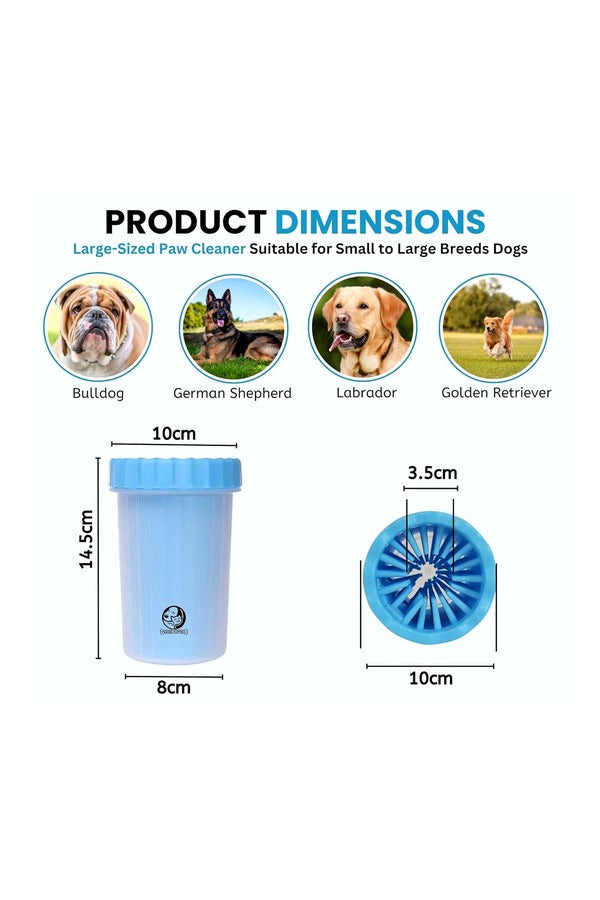 Foot Washing Cup, Pet Paw Cleaner Portable Dog Paw Washer with Soft Silicone Bristles for Quickly Cleaning Pets Muddy Feet (Assorted)
