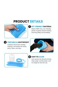 Foot Washing Cup, Pet Paw Cleaner Portable Dog Paw Washer with Soft Silicone Bristles for Quickly Cleaning Pets Muddy Feet (Assorted)