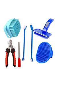 5-in-1 Dog Grooming Kit | Nail Cutter | Slicker Comb | Tooth Brush | Shampoo Brush | Palm Glove For All Size Dog Breeds (Pack Of 5)