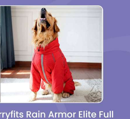 Furryfits Rain Armor Elite Full Body Waterproof Dog Jumpsuit - Maximum Monsoon Protection