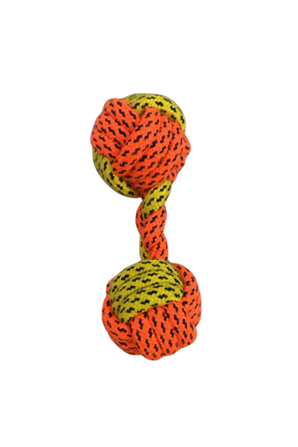 Durable Dumble Ball Cotton Rope Toys for Teeth Cleaning and Chewing (Assorted, Standard)
