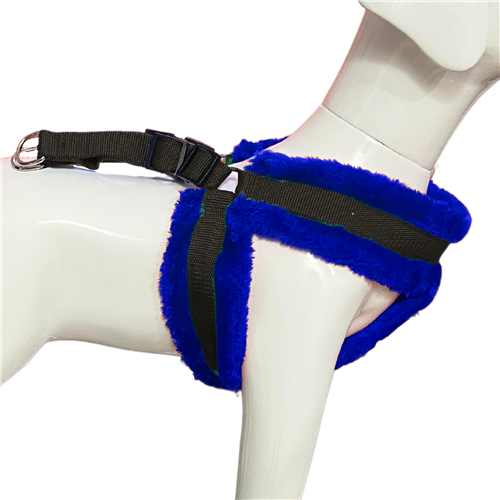 Nylon Dog Harness Soft Fur Padded With Adjustable Straps