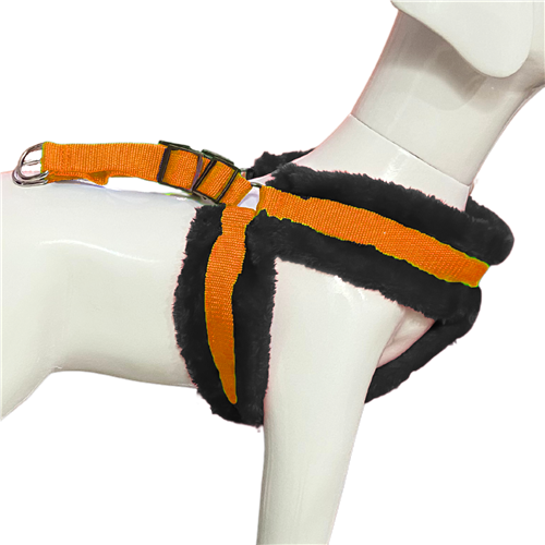 Nylon Dog Harness Soft Fur Padded With Adjustable Straps