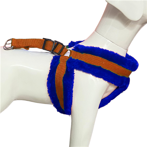 Nylon Dog Harness Soft Fur Padded With Adjustable Straps