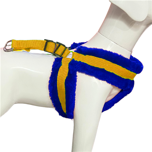 Nylon Dog Harness Soft Fur Padded With Adjustable Straps
