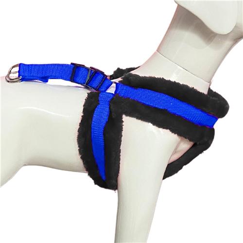 Nylon Dog Harness Soft Fur Padded With Adjustable Straps
