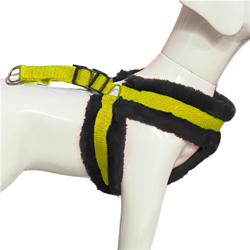 Nylon Dog Harness Soft Fur Padded With Adjustable Straps