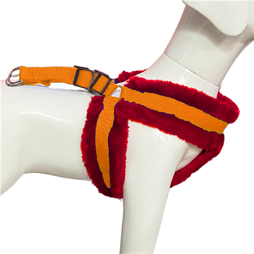 Nylon Dog Harness Soft Fur Padded With Adjustable Straps